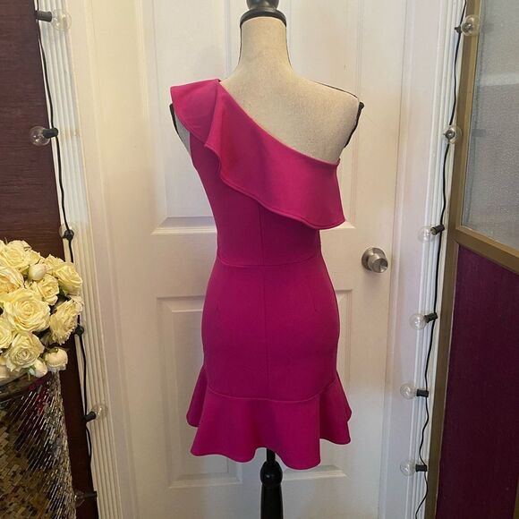 Aqua one shoulder mini dress, XS - Picture 7 of 8